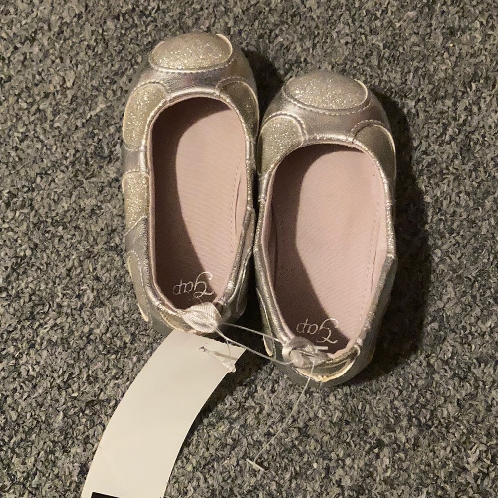 Gold Glittery Dot Flats